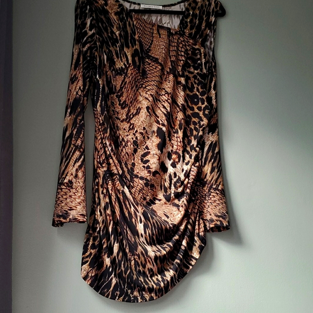 Asymetric Snake Top Dress